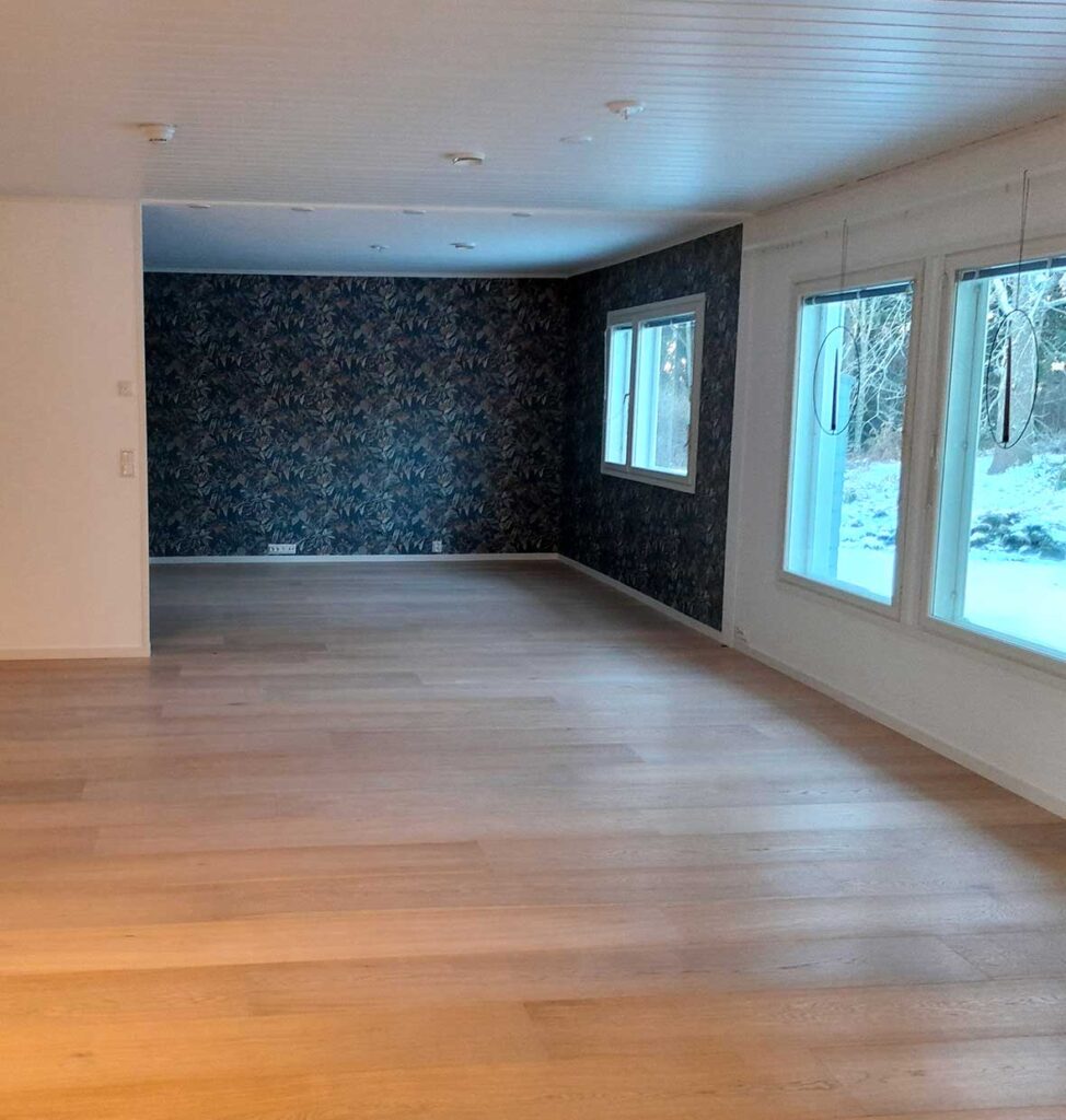 Rakennuspalvelu Åkermarckin toteutti omakotitalon remontti.